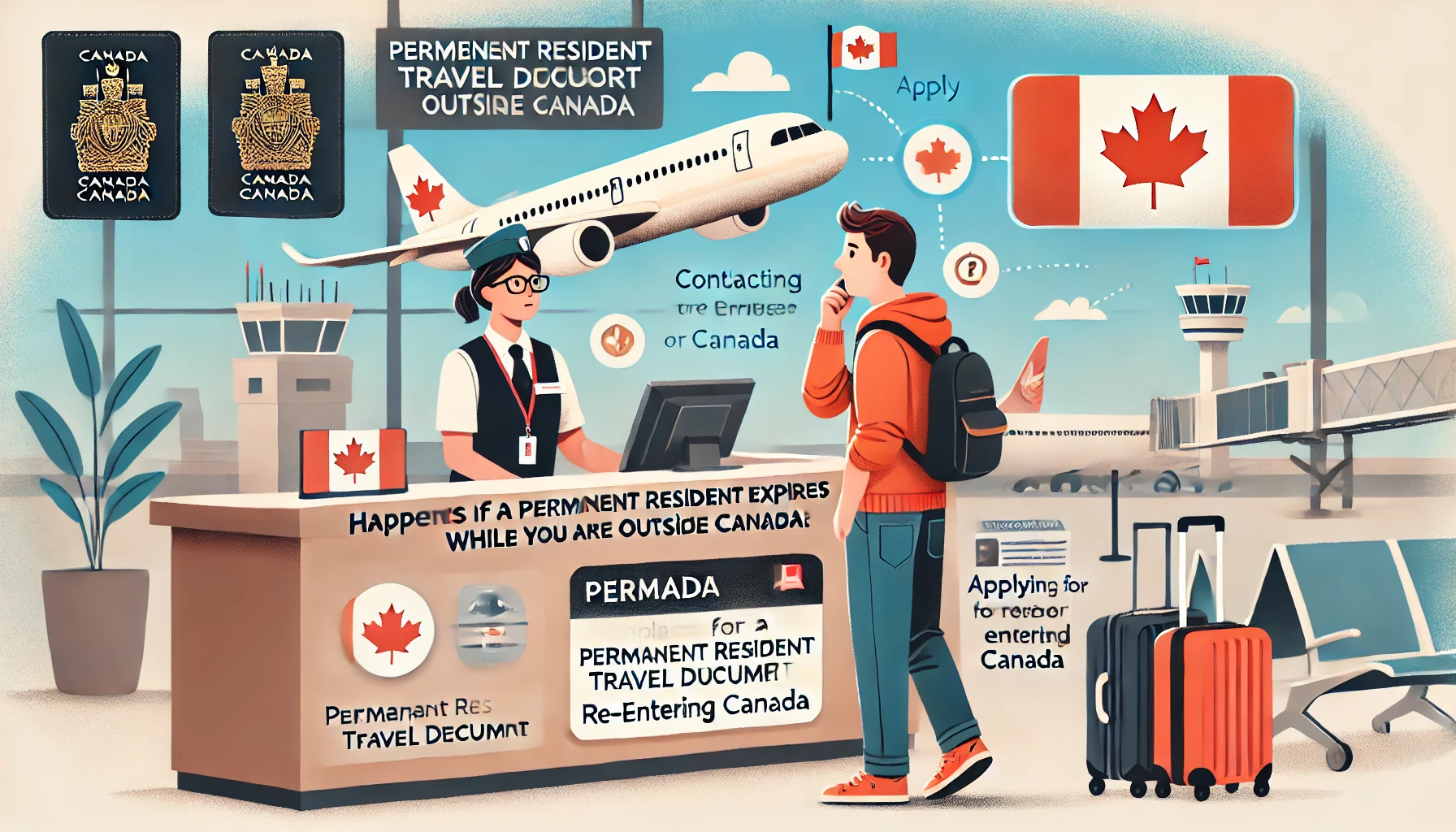 What happens if my permanent resident card expires while I am outside Canada?